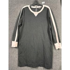 J. Crew Factory Black Mini Dress with Cream Trim